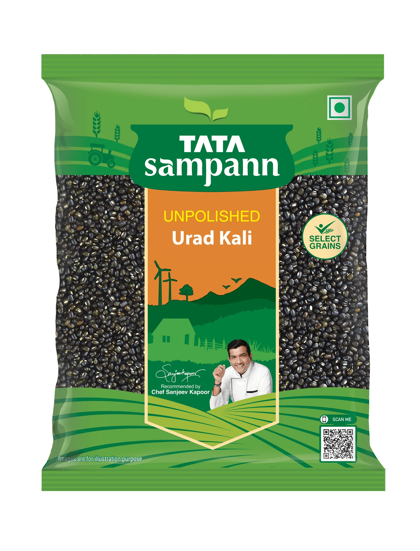 Tata Sampann Unpolished Urad Kali, 500g